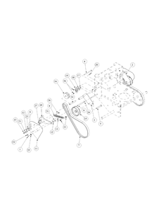Vari-Touch Drive Assembly Diagram and Parts List for G1432 55AD231Q150-WAM Cub Cadet Lawn Mower